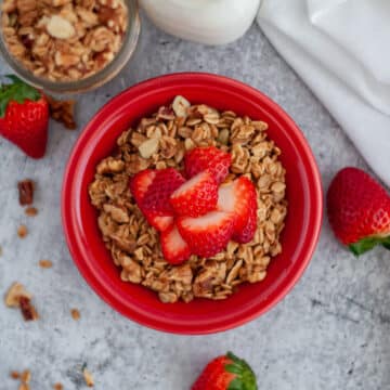 Feature image for our homemade granola recipe.