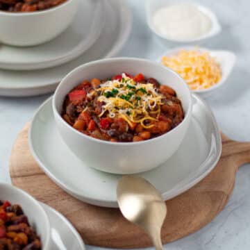 Feature image for our vegetarian chili recipe.