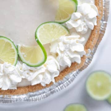 Feature image for our no bake key lime pie recipe.