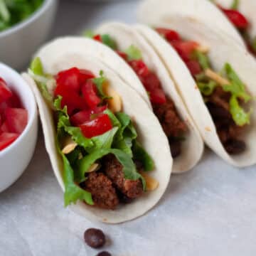 Feature image for our turkey and black bean tacos recipe.