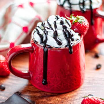 Feature image for our chocolate strawberry coffee recipe.