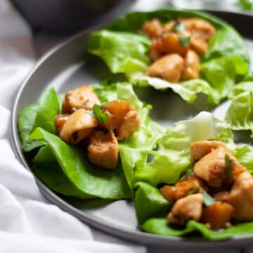 Feature image for our chicken and mango lettuce wraps recipe.
