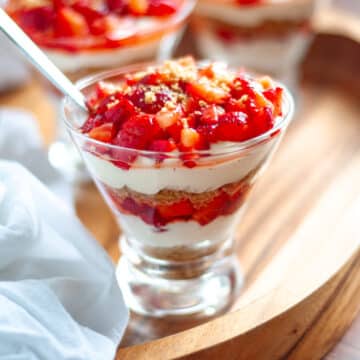 Feature image for our no bake cheesecake cups.