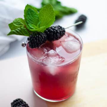Feature image for our blackberry bourbon smash recipe.