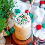 Feature image for our iced sugar cookie latte recipe.