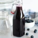 Feature image for our homemade blueberry syrup recipe.
