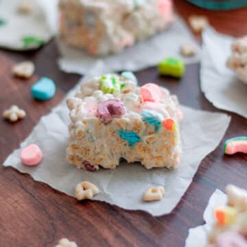 Feature image for our lucky charms krispie treats recipe.