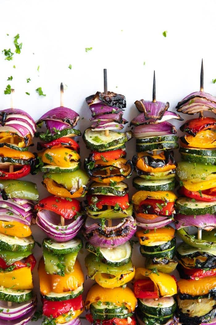 Grilled Veggie Skewers by The Forked Spoon.