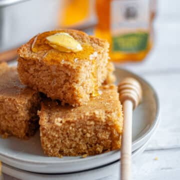 Feature image for our whole wheat cornbread recipe.