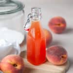 Feature image for our peach syrup recipe.