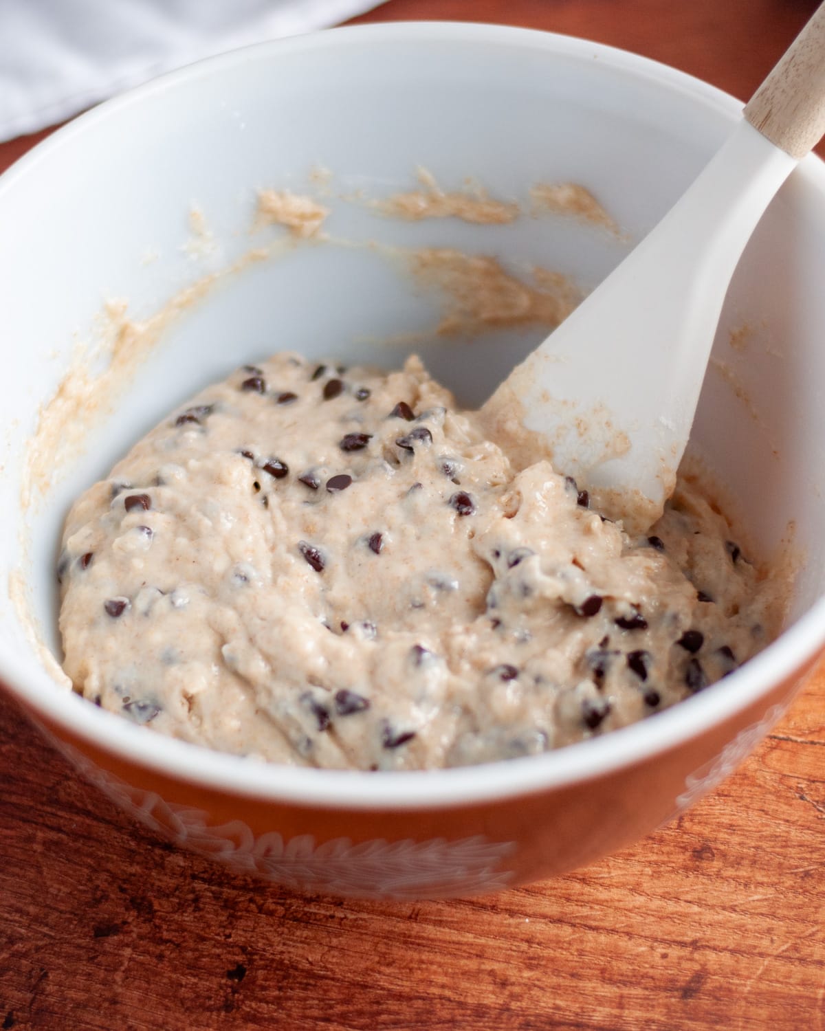 Close up of the batter after it's been mixed until just combined.