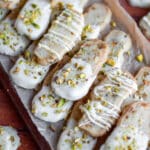 Feature image for our white chocolate pistachio cookie recipe.