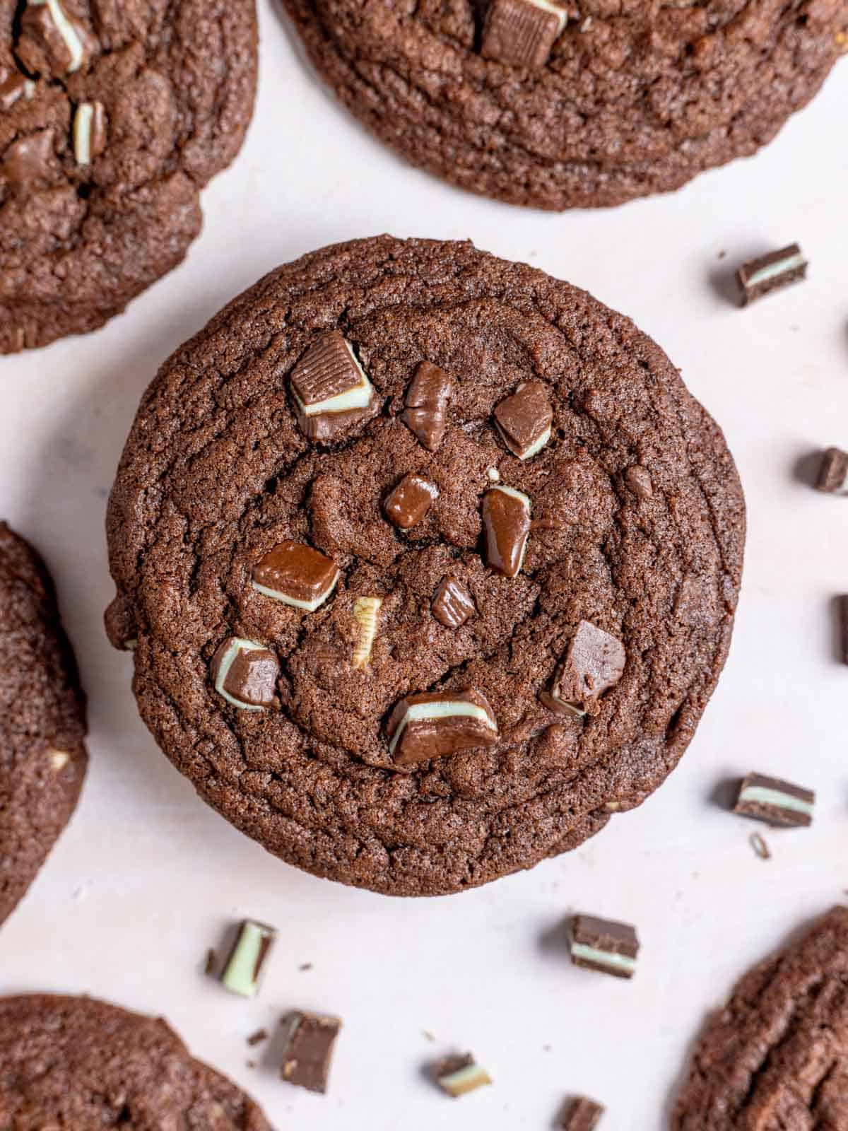 Andes Mint Chocolate Cookies by Broken Oven Baking.