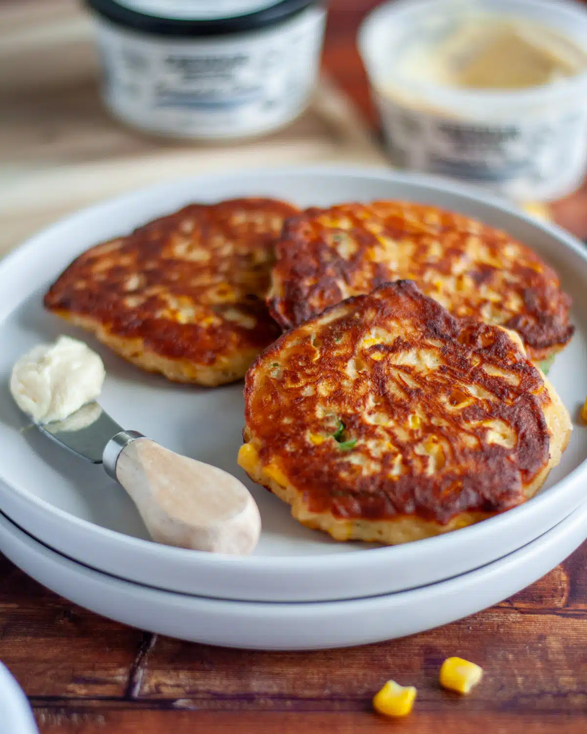 Cheesy Corn Fritters